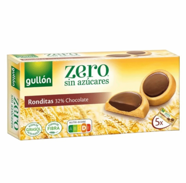 Gullon Ronditas Chocolat Noir Sans Sucre 186g